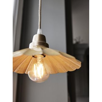 Metalowa lampa wisząca vintage Ester beż 24cm